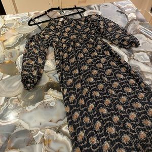 Club Monaco navy floral dress